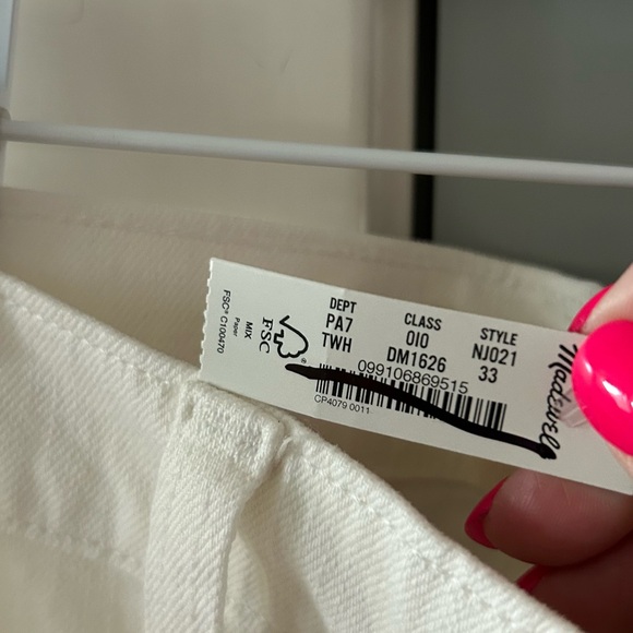 NWT Madewell The Perfect Vintage Wide-Leg Jean Tile White Patch Pocket Edition - Picture 5 of 6